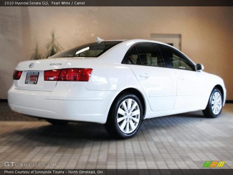 Pearl White / Camel 2010 Hyundai Sonata GLS