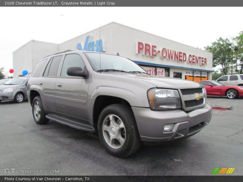 Graystone Metallic / Light Gray 2008 Chevrolet TrailBlazer LT