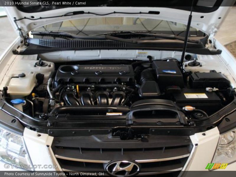Pearl White / Camel 2010 Hyundai Sonata GLS