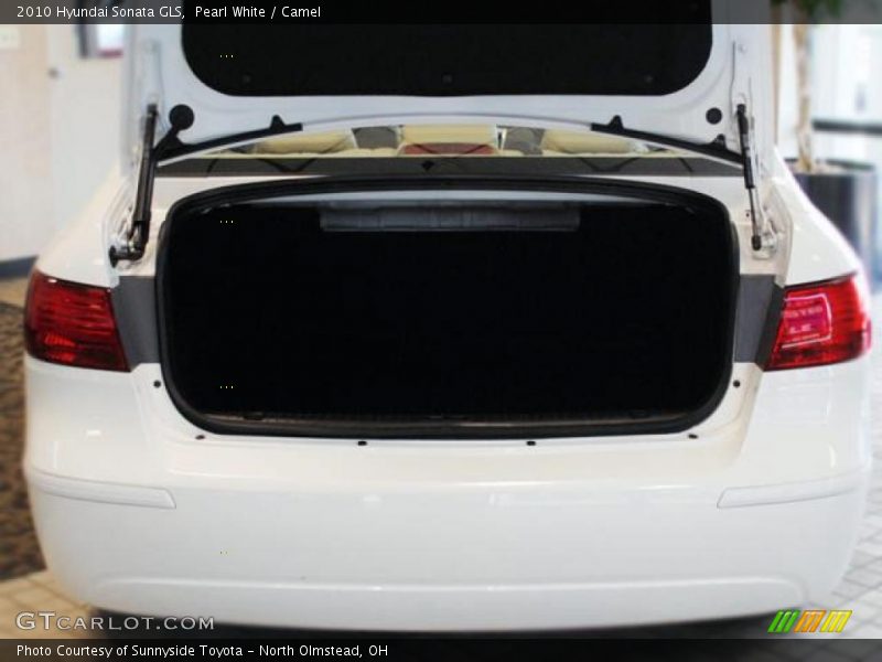Pearl White / Camel 2010 Hyundai Sonata GLS