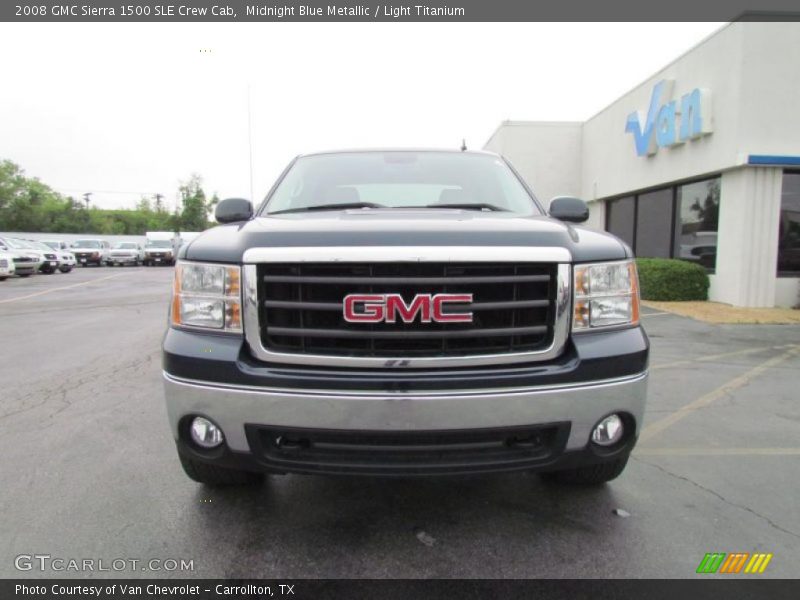 Midnight Blue Metallic / Light Titanium 2008 GMC Sierra 1500 SLE Crew Cab