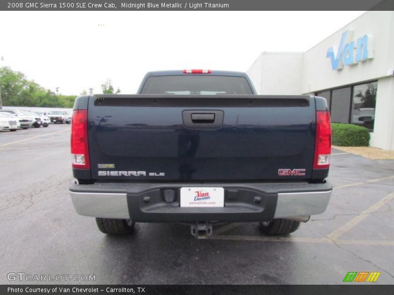 Midnight Blue Metallic / Light Titanium 2008 GMC Sierra 1500 SLE Crew Cab