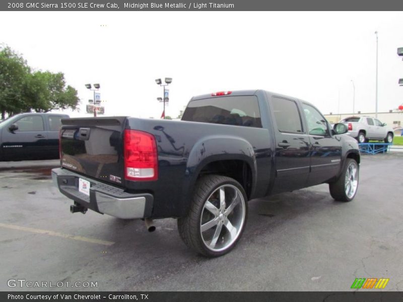 Midnight Blue Metallic / Light Titanium 2008 GMC Sierra 1500 SLE Crew Cab