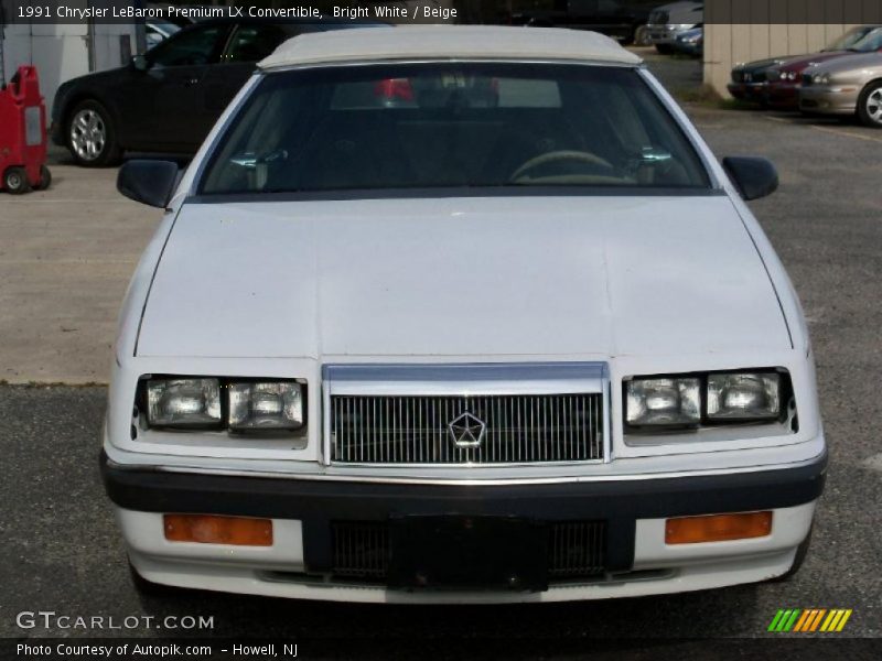 Bright White / Beige 1991 Chrysler LeBaron Premium LX Convertible