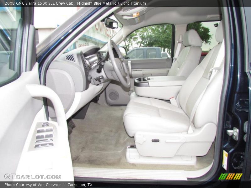 Midnight Blue Metallic / Light Titanium 2008 GMC Sierra 1500 SLE Crew Cab
