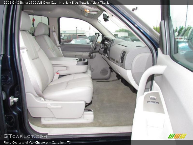 Midnight Blue Metallic / Light Titanium 2008 GMC Sierra 1500 SLE Crew Cab