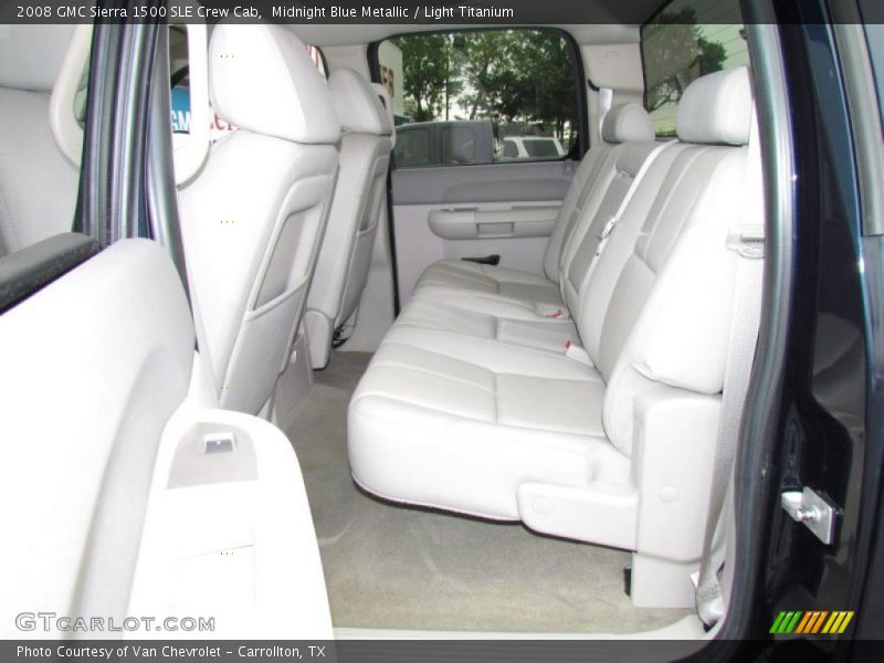 Midnight Blue Metallic / Light Titanium 2008 GMC Sierra 1500 SLE Crew Cab