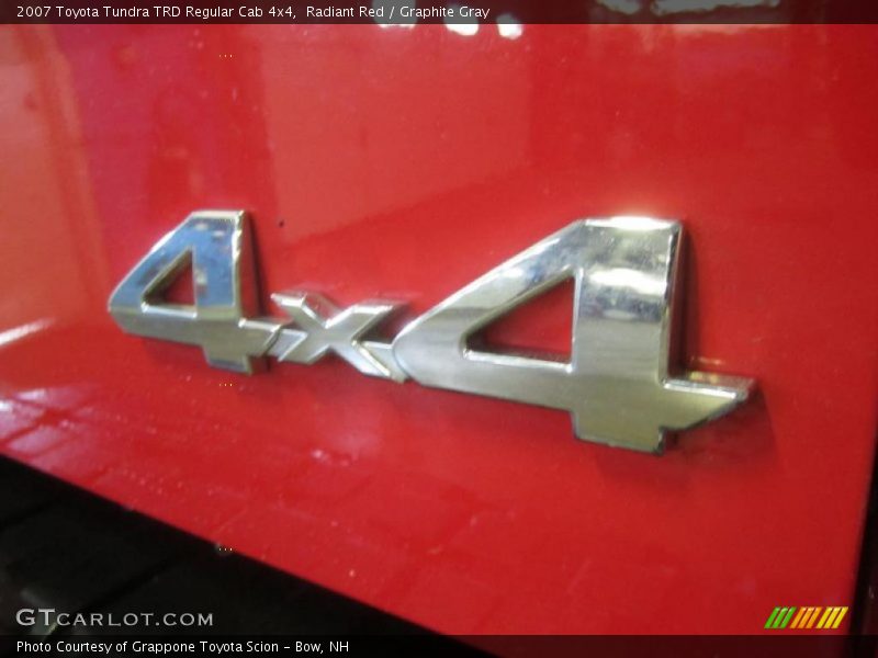 Radiant Red / Graphite Gray 2007 Toyota Tundra TRD Regular Cab 4x4