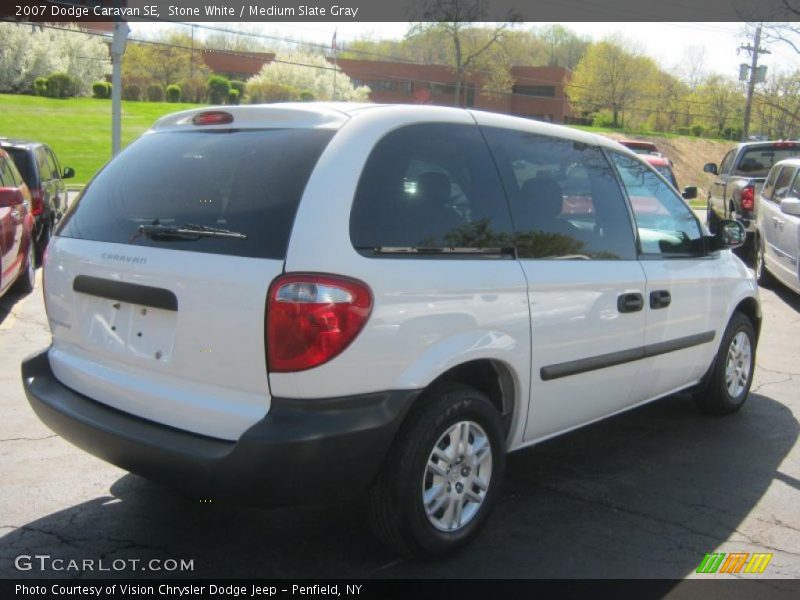 Stone White / Medium Slate Gray 2007 Dodge Caravan SE
