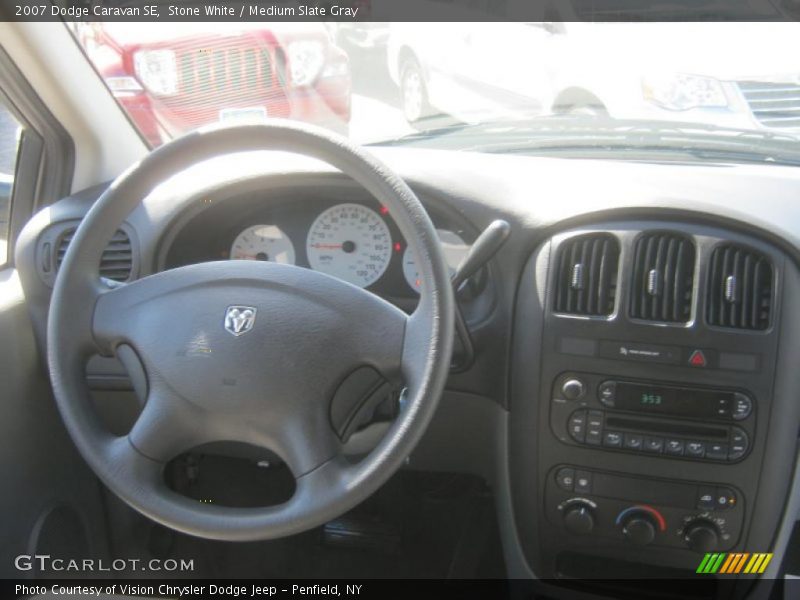 Stone White / Medium Slate Gray 2007 Dodge Caravan SE