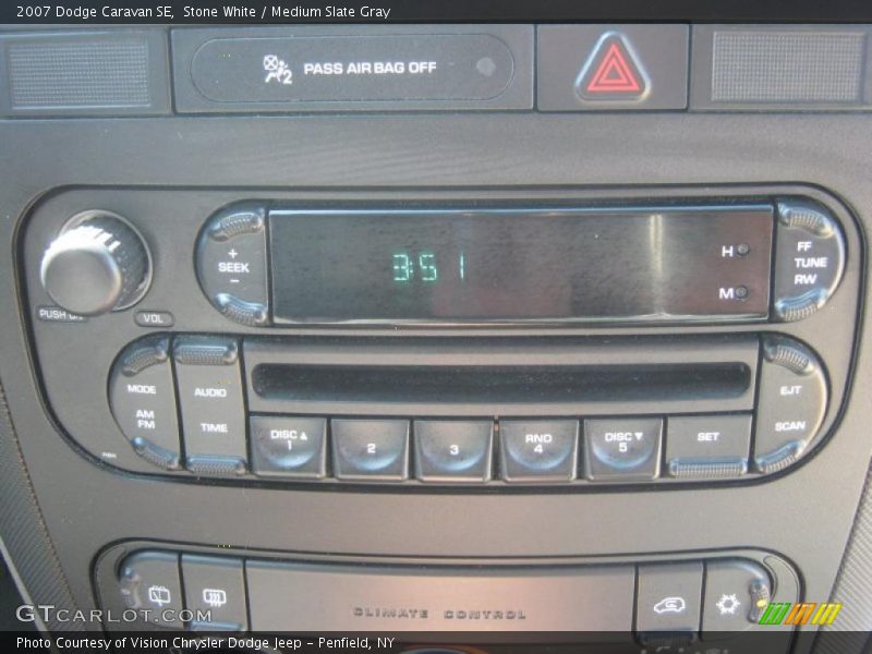 Stone White / Medium Slate Gray 2007 Dodge Caravan SE
