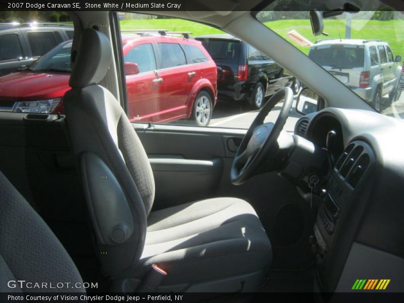 Stone White / Medium Slate Gray 2007 Dodge Caravan SE