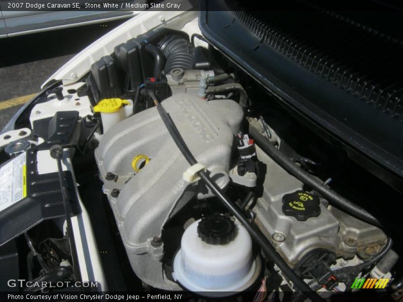 Stone White / Medium Slate Gray 2007 Dodge Caravan SE