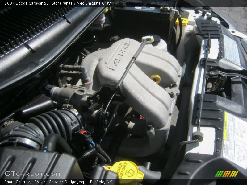Stone White / Medium Slate Gray 2007 Dodge Caravan SE