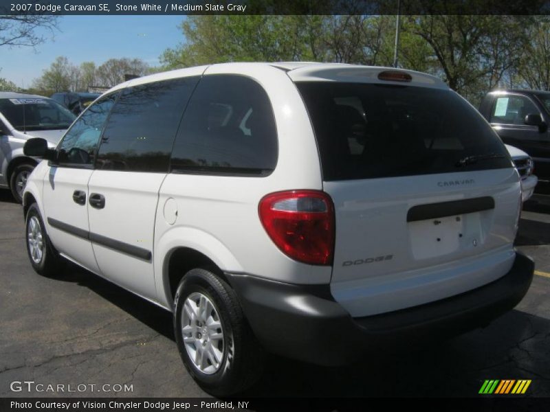 Stone White / Medium Slate Gray 2007 Dodge Caravan SE