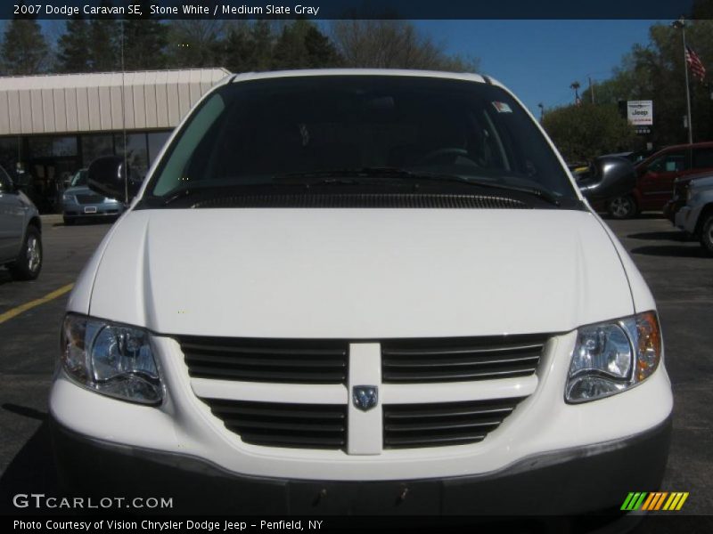 Stone White / Medium Slate Gray 2007 Dodge Caravan SE