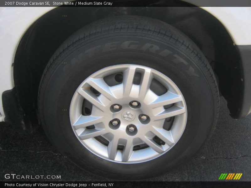 Stone White / Medium Slate Gray 2007 Dodge Caravan SE