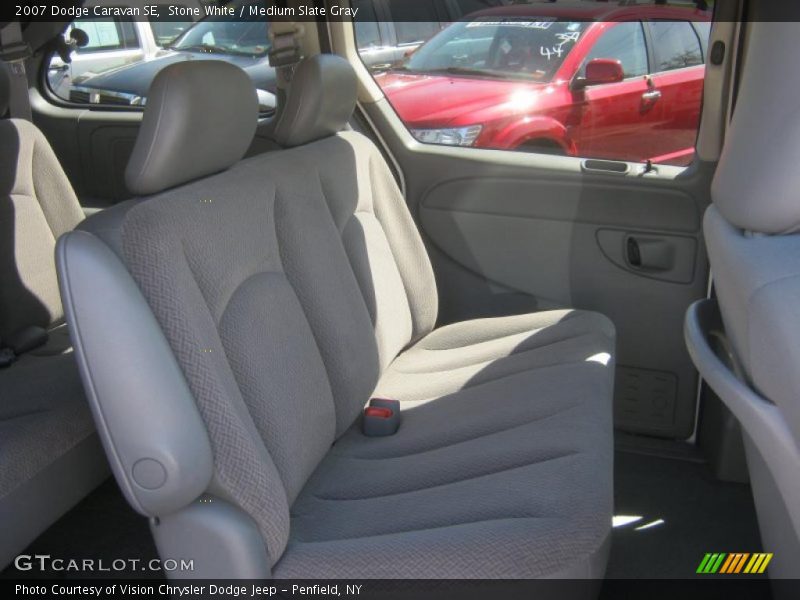 Stone White / Medium Slate Gray 2007 Dodge Caravan SE