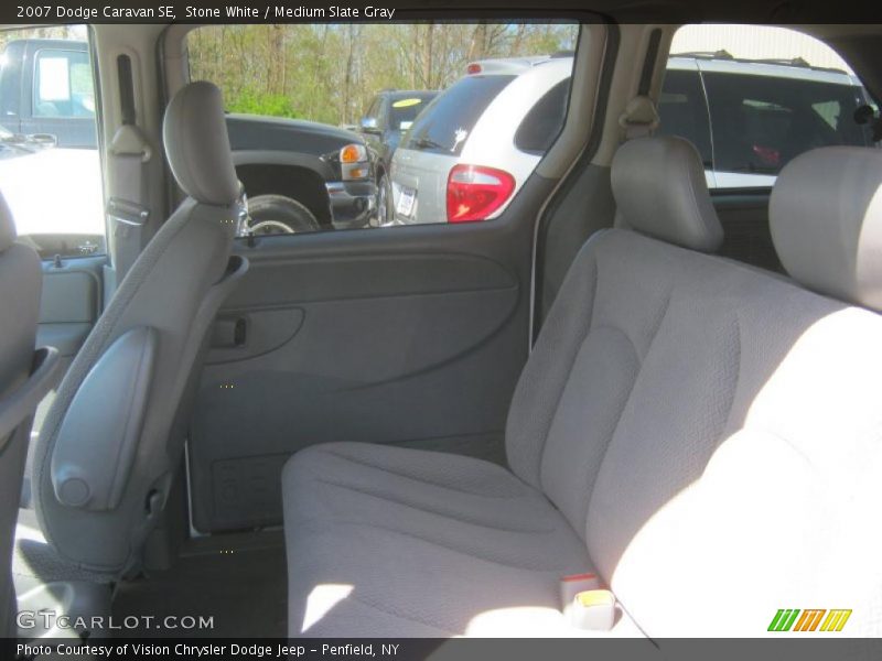 Stone White / Medium Slate Gray 2007 Dodge Caravan SE