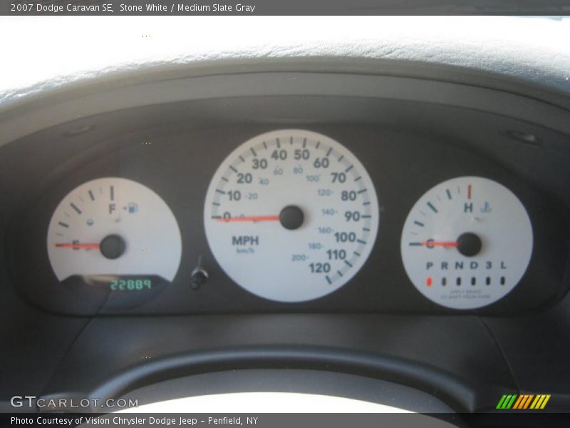 Stone White / Medium Slate Gray 2007 Dodge Caravan SE