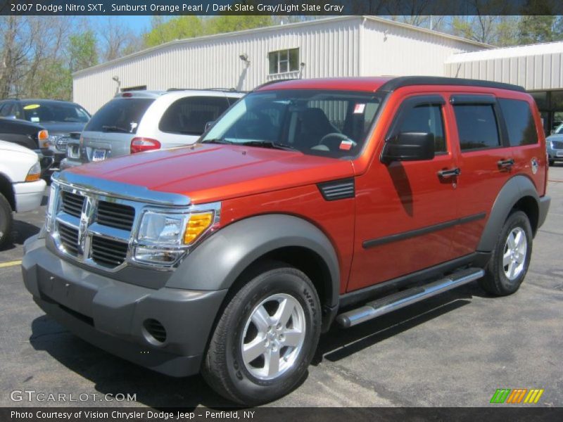 Sunburst Orange Pearl / Dark Slate Gray/Light Slate Gray 2007 Dodge Nitro SXT