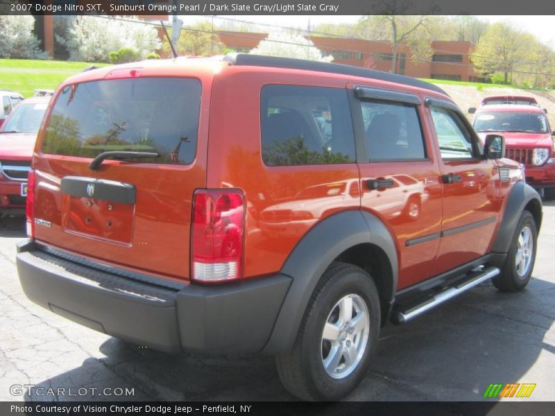 Sunburst Orange Pearl / Dark Slate Gray/Light Slate Gray 2007 Dodge Nitro SXT