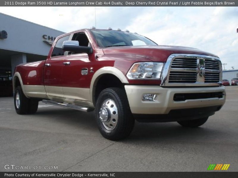  2011 Ram 3500 HD Laramie Longhorn Crew Cab 4x4 Dually Deep Cherry Red Crystal Pearl