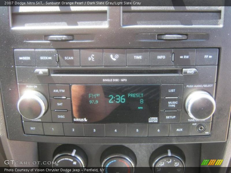 Sunburst Orange Pearl / Dark Slate Gray/Light Slate Gray 2007 Dodge Nitro SXT