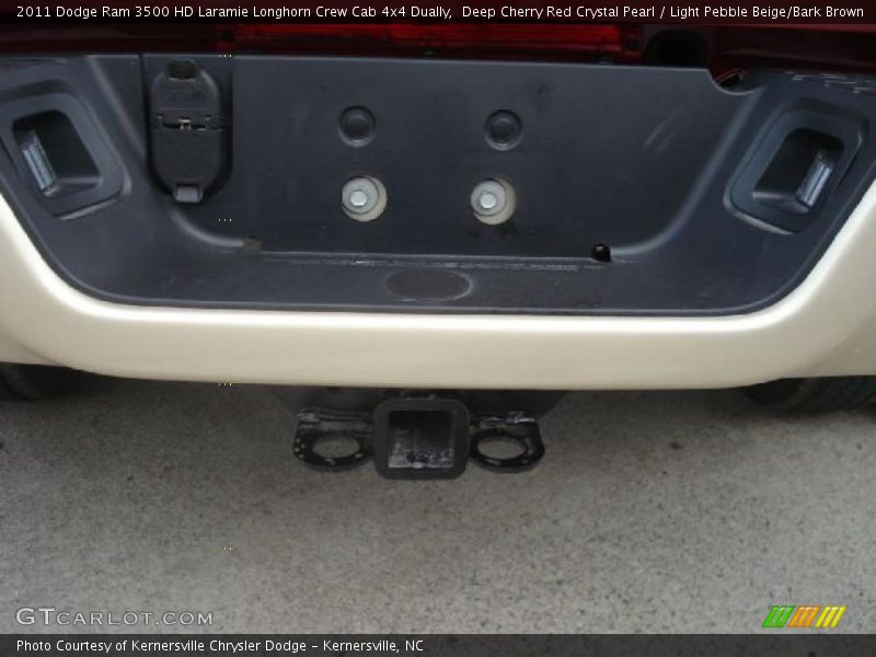 Deep Cherry Red Crystal Pearl / Light Pebble Beige/Bark Brown 2011 Dodge Ram 3500 HD Laramie Longhorn Crew Cab 4x4 Dually