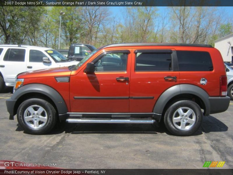 Sunburst Orange Pearl / Dark Slate Gray/Light Slate Gray 2007 Dodge Nitro SXT
