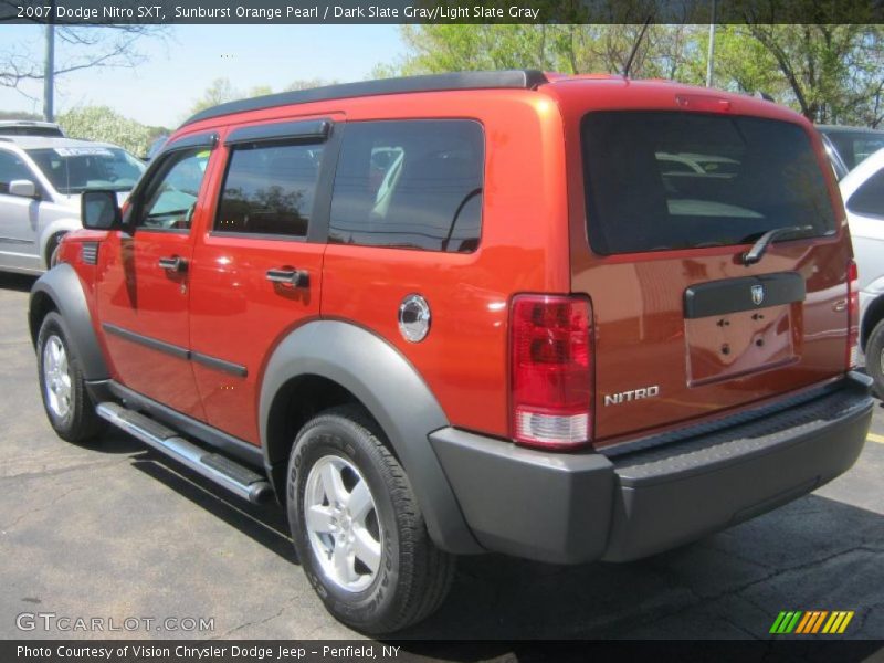 Sunburst Orange Pearl / Dark Slate Gray/Light Slate Gray 2007 Dodge Nitro SXT