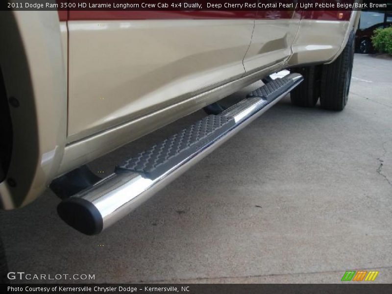 Deep Cherry Red Crystal Pearl / Light Pebble Beige/Bark Brown 2011 Dodge Ram 3500 HD Laramie Longhorn Crew Cab 4x4 Dually