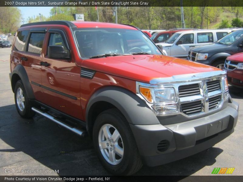 Sunburst Orange Pearl / Dark Slate Gray/Light Slate Gray 2007 Dodge Nitro SXT