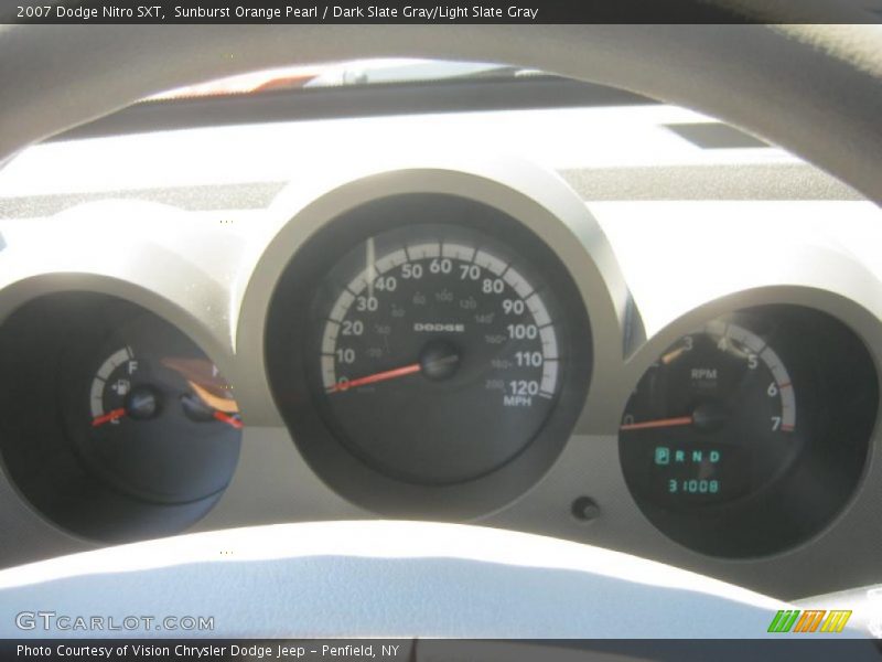 Sunburst Orange Pearl / Dark Slate Gray/Light Slate Gray 2007 Dodge Nitro SXT