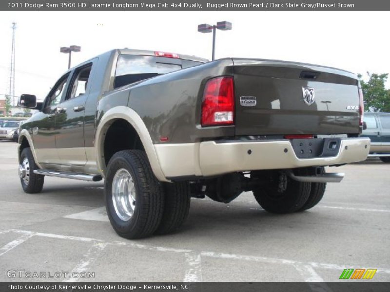 Rugged Brown Pearl / Dark Slate Gray/Russet Brown 2011 Dodge Ram 3500 HD Laramie Longhorn Mega Cab 4x4 Dually