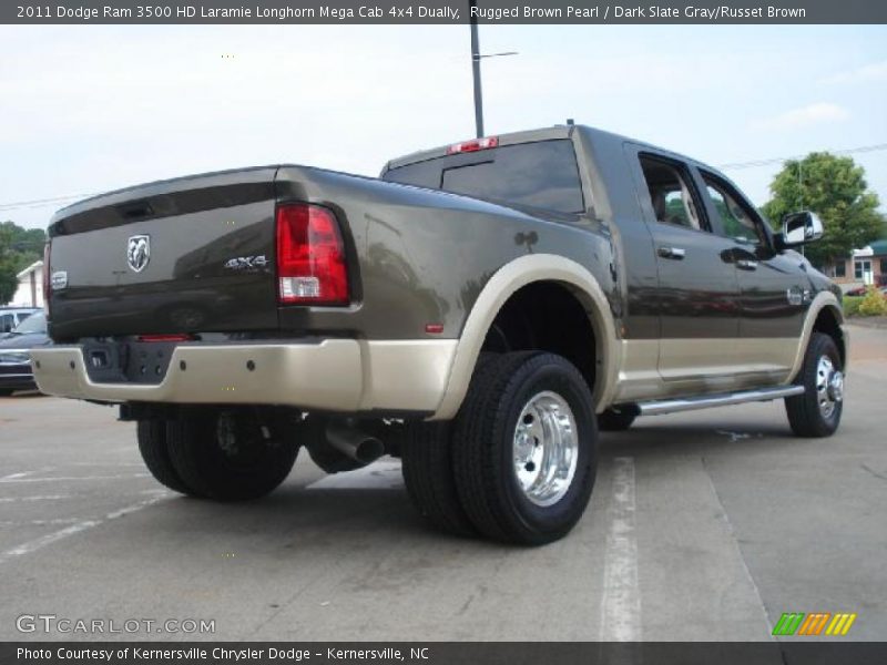 Rugged Brown Pearl / Dark Slate Gray/Russet Brown 2011 Dodge Ram 3500 HD Laramie Longhorn Mega Cab 4x4 Dually