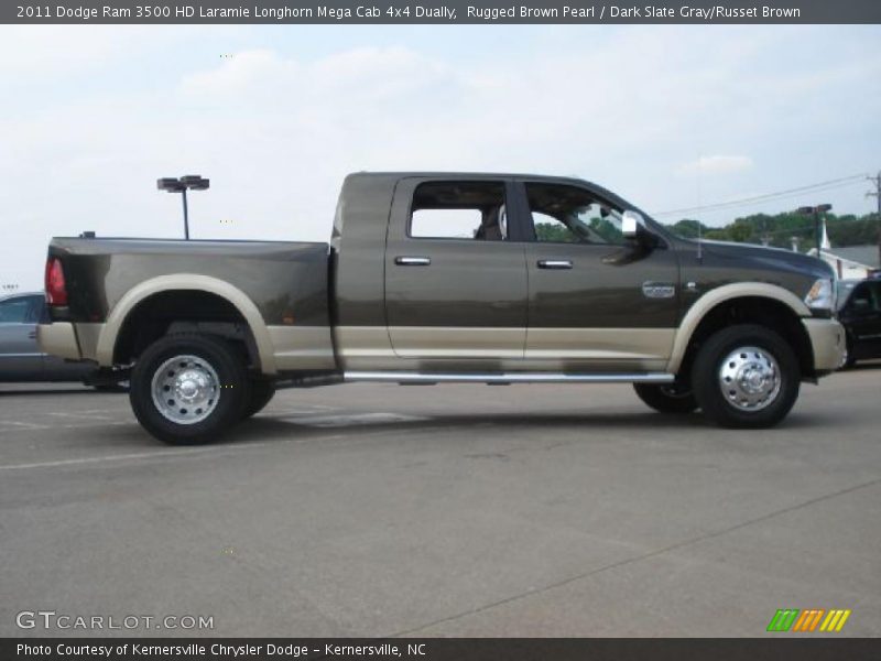 Rugged Brown Pearl / Dark Slate Gray/Russet Brown 2011 Dodge Ram 3500 HD Laramie Longhorn Mega Cab 4x4 Dually
