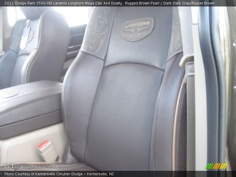 Rugged Brown Pearl / Dark Slate Gray/Russet Brown 2011 Dodge Ram 3500 HD Laramie Longhorn Mega Cab 4x4 Dually