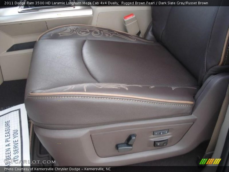 Rugged Brown Pearl / Dark Slate Gray/Russet Brown 2011 Dodge Ram 3500 HD Laramie Longhorn Mega Cab 4x4 Dually