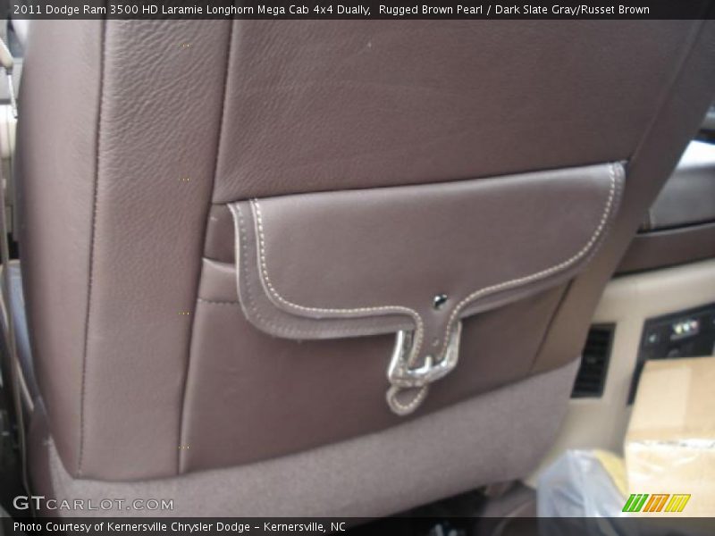 Rugged Brown Pearl / Dark Slate Gray/Russet Brown 2011 Dodge Ram 3500 HD Laramie Longhorn Mega Cab 4x4 Dually