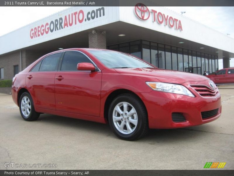 Barcelona Red Metallic / Ash 2011 Toyota Camry LE