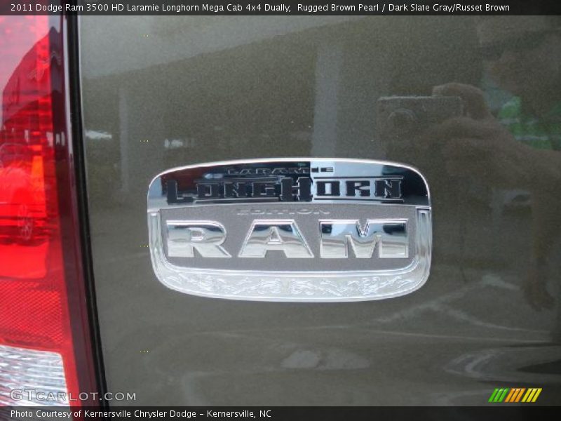Rugged Brown Pearl / Dark Slate Gray/Russet Brown 2011 Dodge Ram 3500 HD Laramie Longhorn Mega Cab 4x4 Dually
