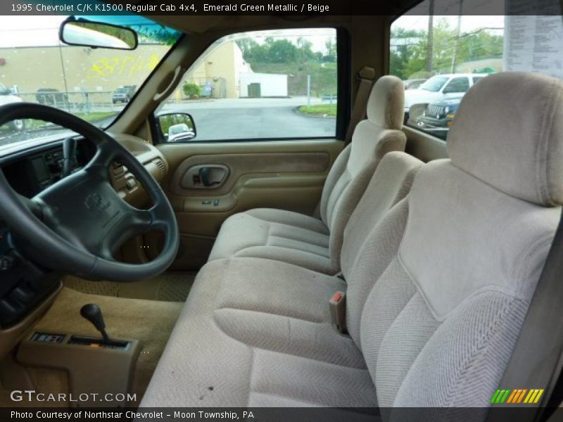 Emerald Green Metallic / Beige 1995 Chevrolet C/K K1500 Regular Cab 4x4