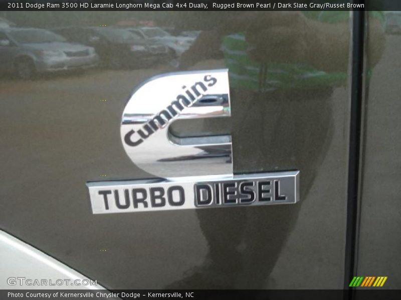Rugged Brown Pearl / Dark Slate Gray/Russet Brown 2011 Dodge Ram 3500 HD Laramie Longhorn Mega Cab 4x4 Dually