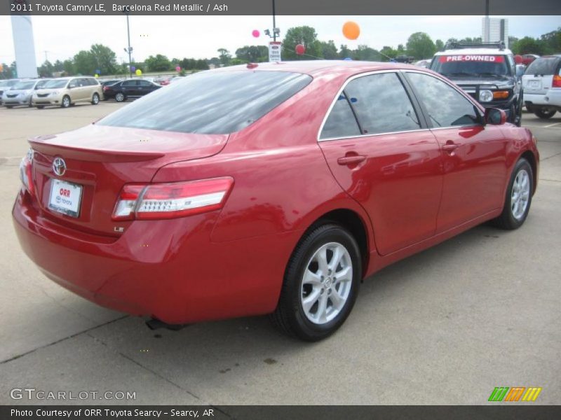 Barcelona Red Metallic / Ash 2011 Toyota Camry LE