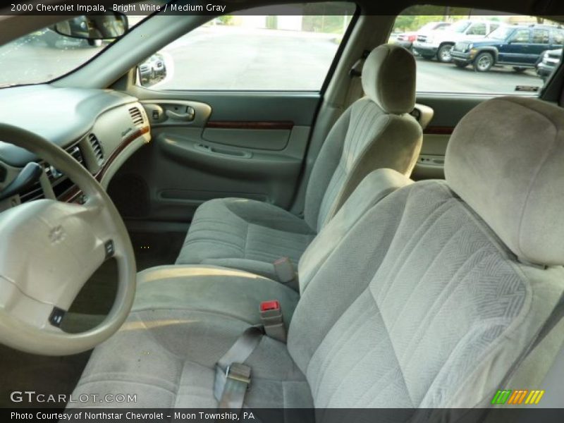 Bright White / Medium Gray 2000 Chevrolet Impala