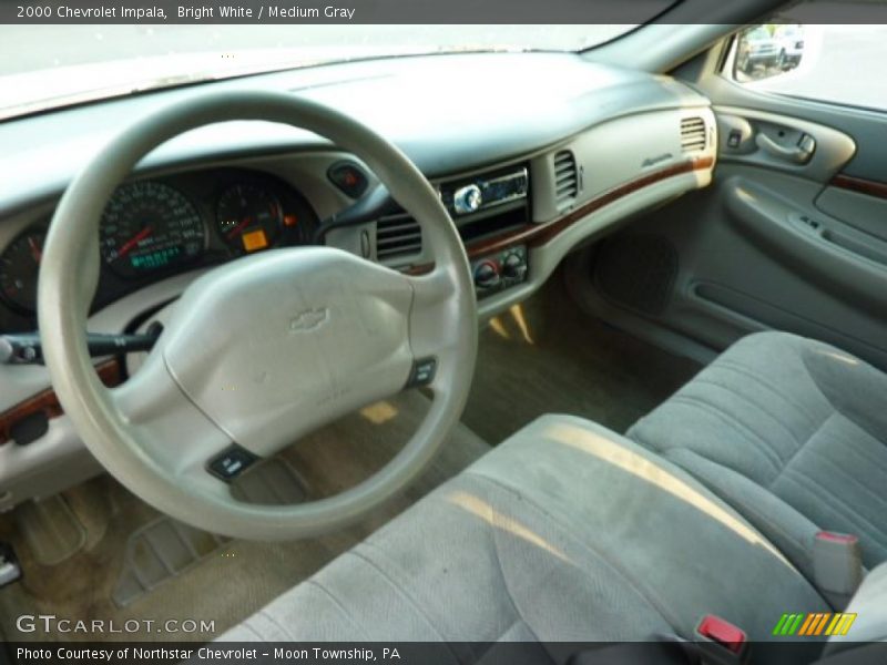 Bright White / Medium Gray 2000 Chevrolet Impala