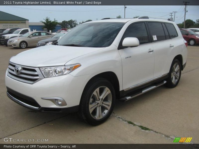 Blizzard White Pearl / Sand Beige 2011 Toyota Highlander Limited