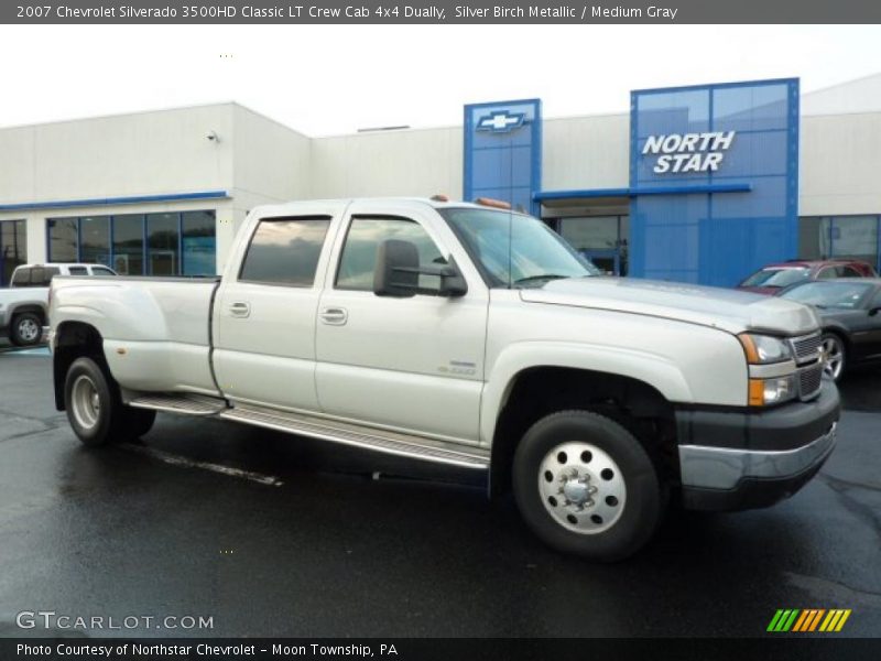 Silver Birch Metallic / Medium Gray 2007 Chevrolet Silverado 3500HD Classic LT Crew Cab 4x4 Dually