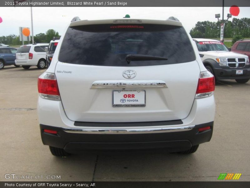 Blizzard White Pearl / Sand Beige 2011 Toyota Highlander Limited